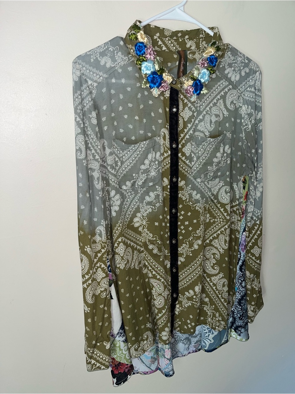 Aratta Silent Journey Womens Long Sleeve Multicolor Bohemian Blouse Size M? VGUC - Picture 2 of 9